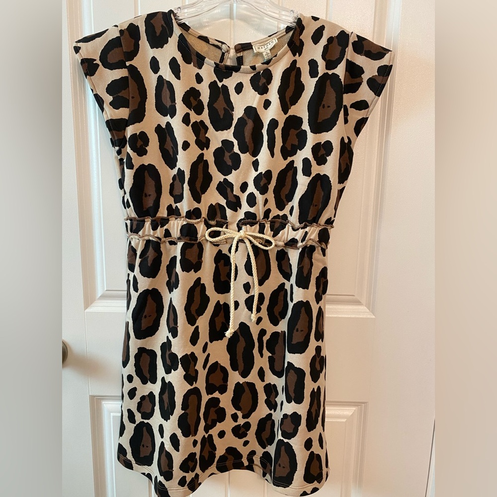 Hayden Girls Size XL Leopard Print Dress with Tie Waist